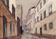Maurice Utrillo Rue Saint-Rustique a Montmarter oil painting artist